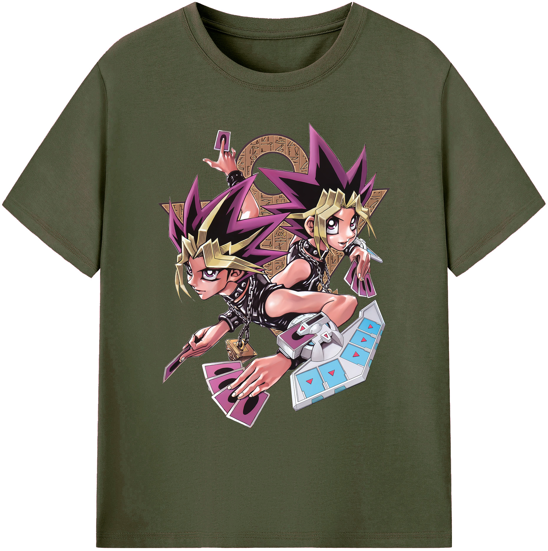 （画像用） 遊☆戯☆王 Yu-Gi-Oh! 綿100％ メンズ半袖Tシャツ｜肌触りやわらか＆通気性